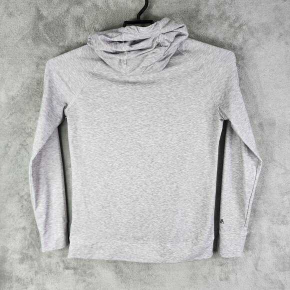 Womens Huntworth Heather Gray Hooded Sweatshirt Long Sleeve Drawstring Size S - Picture 8 of 11